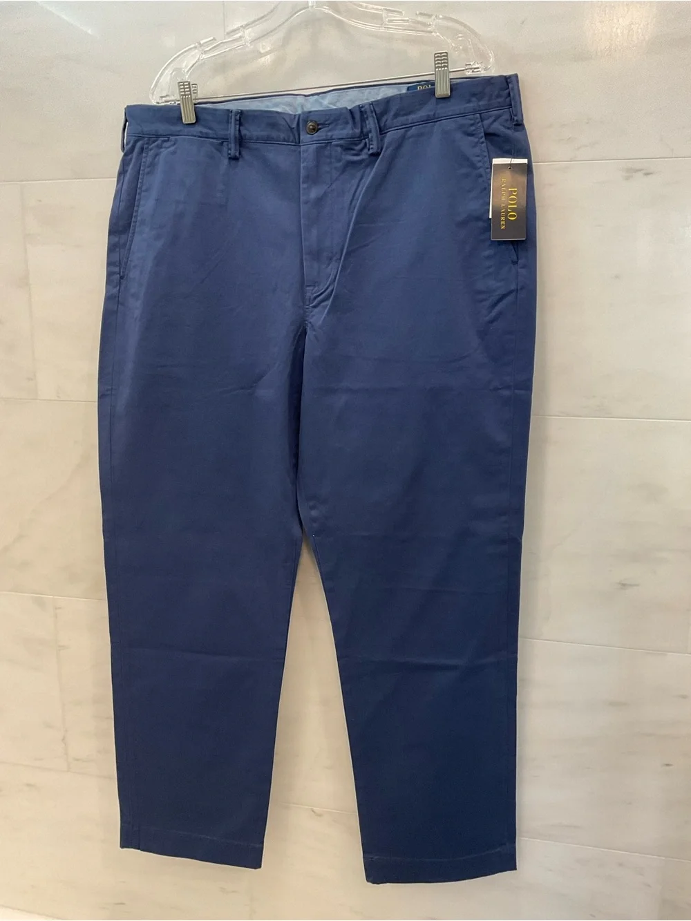 POLO Ralph Lauren Medium Blue Stretch Straight Fit Chino Pants size 38-30 T78